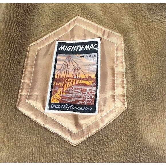 Mighty Mac Vintage Mens Size 38 Out O’ Gloucester Coat Tan Khaki Jacket - Picture 7 of 9